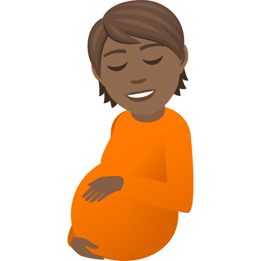 Вагітна людина: темний тон шкіри для JoyPixels 9.0