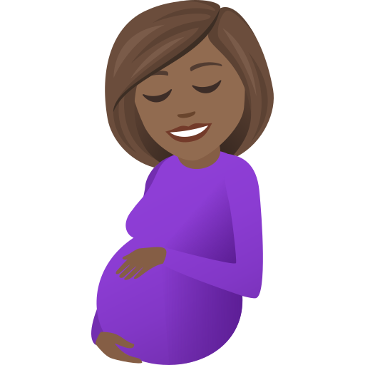 Вагітна жінка: темний тон шкіри для JoyPixels 9.0