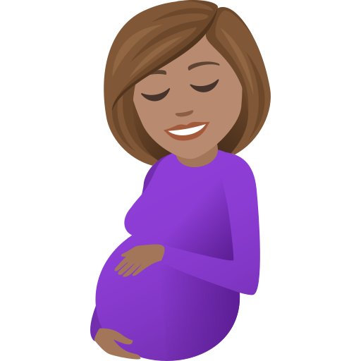 Беременная женщина: средний тон кожи для JoyPixels 9.0