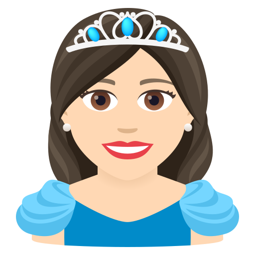 Принцесса: очень светлый тон кожи для JoyPixels 9.0