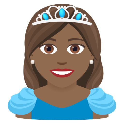 Принцеса: темний тон шкіри для JoyPixels 9.0