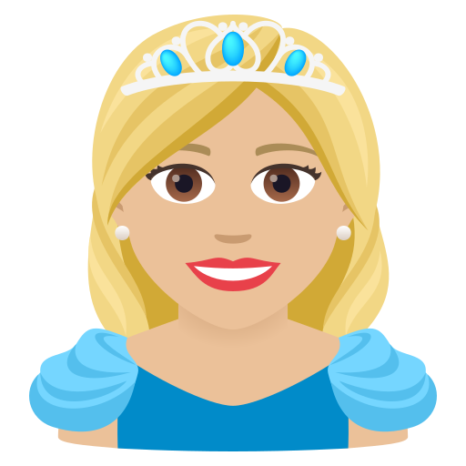 Принцеса: світлий тон шкіри для JoyPixels 9.0