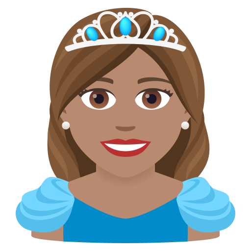 Принцеса: середній тон шкіри для JoyPixels 9.0