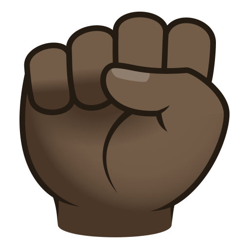 Піднятий кулак: дуже темний тон шкіри для JoyPixels 9.0