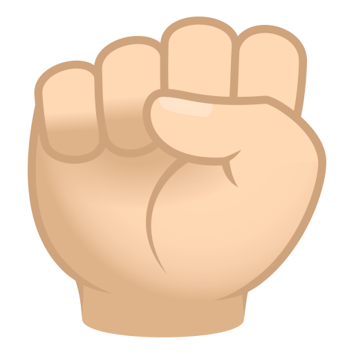 Поднятый кулак: очень светлый тон кожи для JoyPixels 9.0