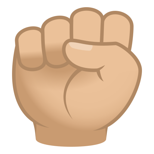 Поднятый кулак: светлый тон кожи для JoyPixels 9.0