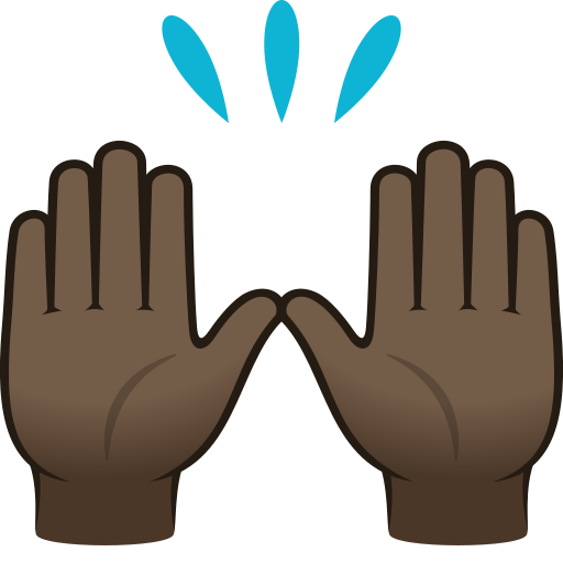 Ура: очень темный тон кожи для JoyPixels 9.0