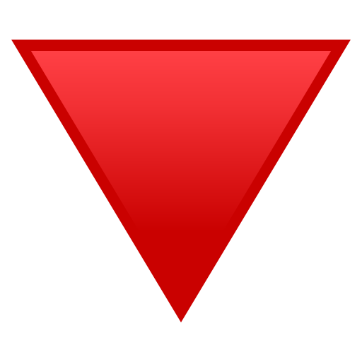 Трикутник вершиною вниз для JoyPixels 9.0