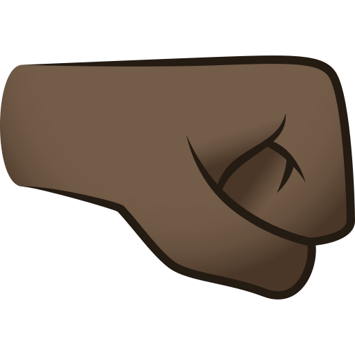 Кулак праворуч: дуже темний тон шкіри для JoyPixels 9.0