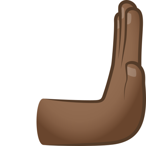 Штовхаюча рука вправо: середньо-темний тон шкіри для JoyPixels 9.0