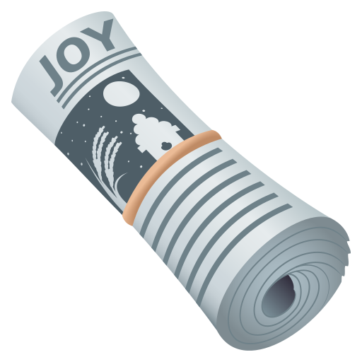 Згорнута газета для JoyPixels 9.0