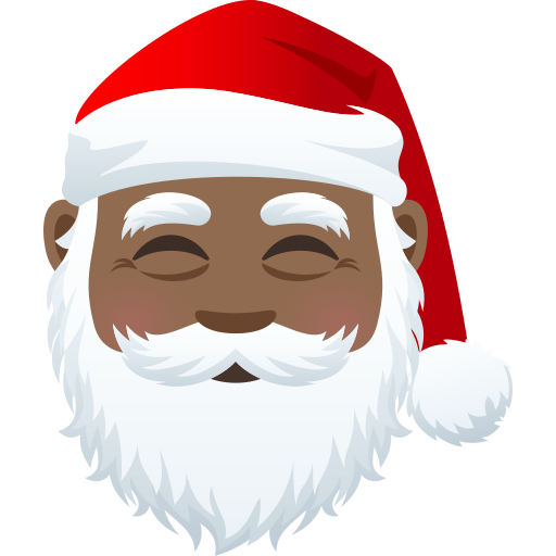 Санта-Клаус: темный тон кожи для JoyPixels 9.0