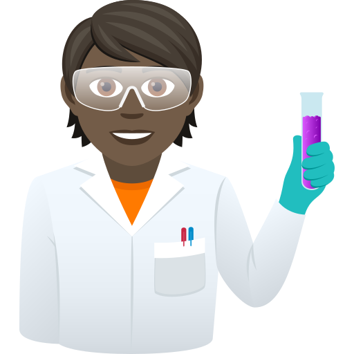 Вчений: дуже темний тон шкіри для JoyPixels 9.0