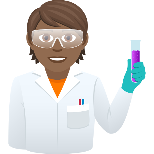 Ученый: темный тон кожи для JoyPixels 9.0