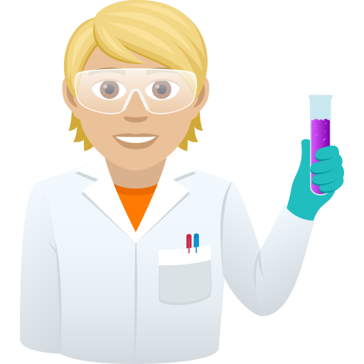 Вчений: світлий тон шкіри для JoyPixels 9.0