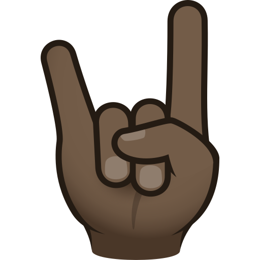 Рокерський жест: дуже темний тон шкіри для JoyPixels 9.0