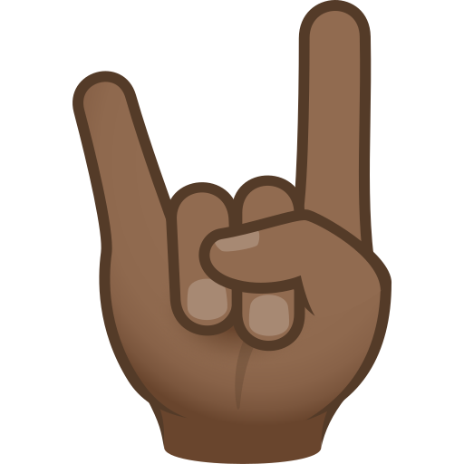 Рокерський жест: темний тон шкіри для JoyPixels 9.0