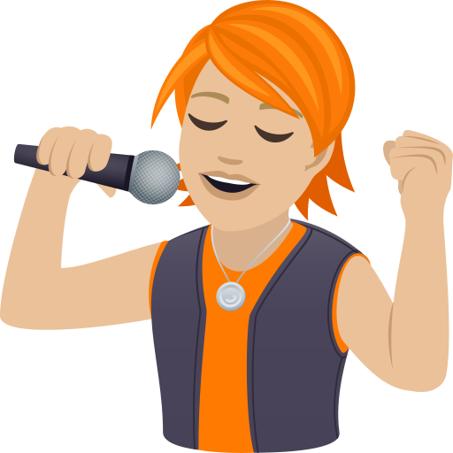 Співак: світлий тон шкіри для JoyPixels 9.0