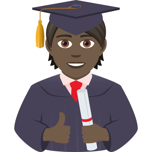 Учень: дуже темний тон шкіри для JoyPixels 9.0