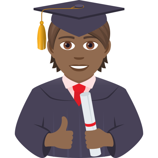 Учащийся: темный тон кожи для JoyPixels 9.0