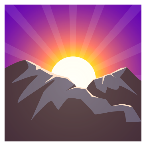 Sunrise Over Mountains Emoji 🌄