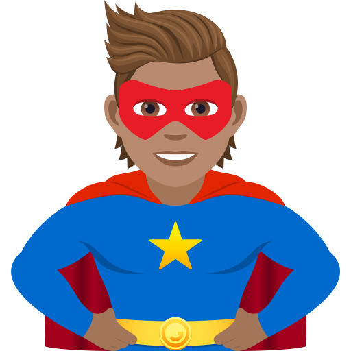 Супергерой: середній тон шкіри для JoyPixels 9.0