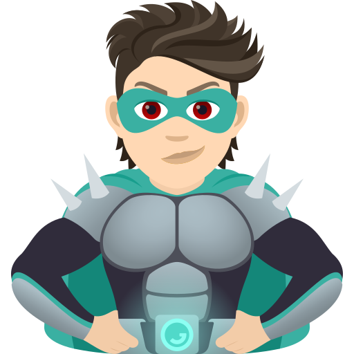 Суперлиходій: дуже світлий тон шкіри для JoyPixels 9.0