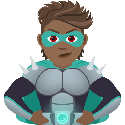 Суперлиходій: темний тон шкіри для JoyPixels 9.0