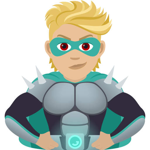 Суперлиходій: світлий тон шкіри для JoyPixels 9.0