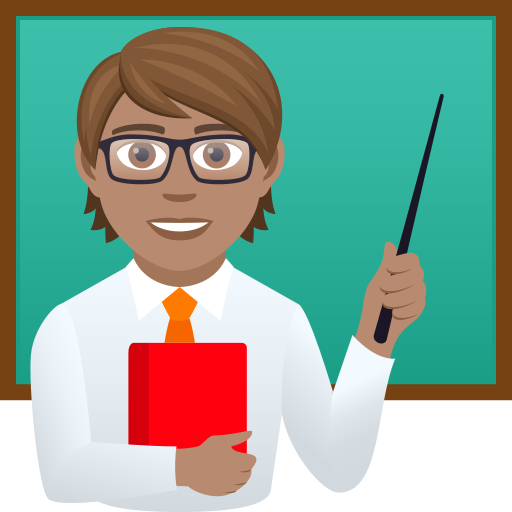 Педагог: средний тон кожи для JoyPixels 9.0