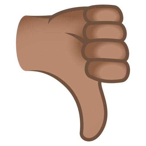 Большой палец вниз: средний тон кожи для JoyPixels 9.0