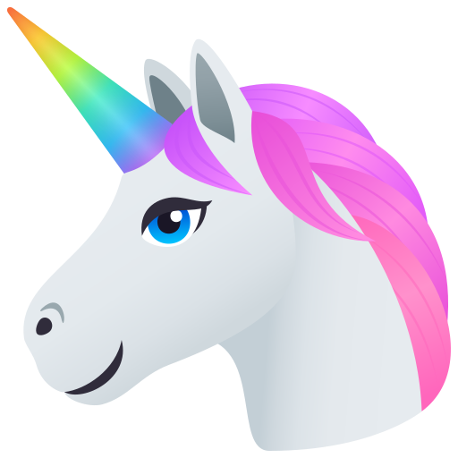 Голова единорога для JoyPixels 9.0