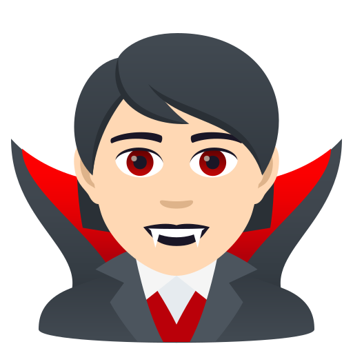 Вампір: дуже світлий тон шкіри для JoyPixels 9.0