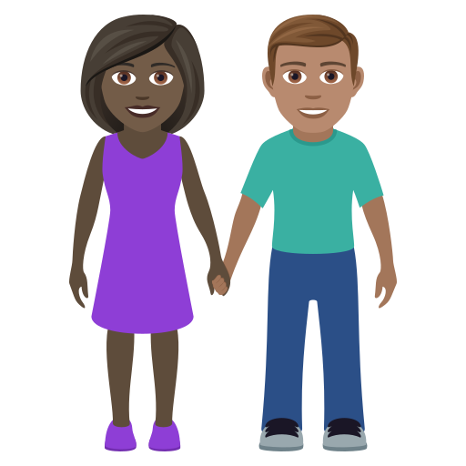 Чоловік і жінка: дуже темний тон шкіри середній тон шкіри для JoyPixels 9.0