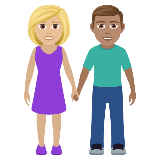 Чоловік і жінка: світлий тон шкіри середній тон шкіри для JoyPixels 9.0