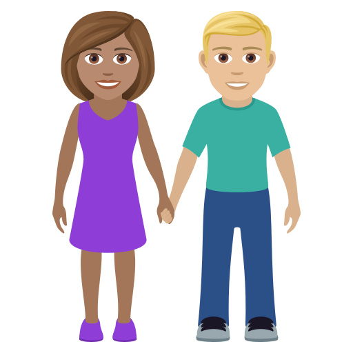 Чоловік і жінка: середній тон шкіри світлий тон шкіри для JoyPixels 9.0