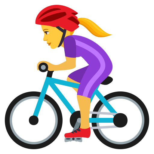 Жінка на велосипеді для JoyPixels 9.0