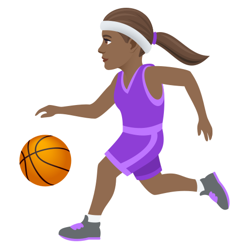 Жінка з м'ячем: темний тон шкіри для JoyPixels 9.0