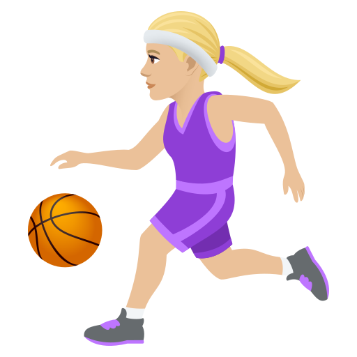 Жінка з м'ячем: світлий тон шкіри для JoyPixels 9.0