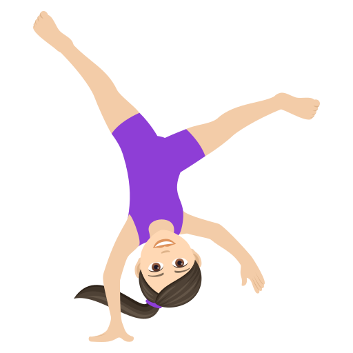 Жінка-акробат: дуже світлий тон шкіри для JoyPixels 9.0