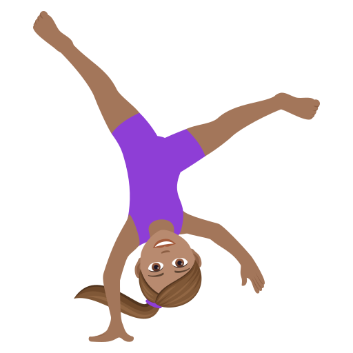 Жінка-акробат: середній тон шкіри для JoyPixels 9.0