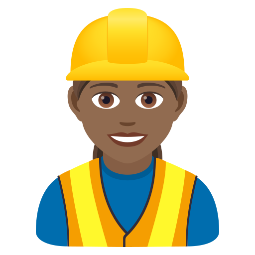 Жінка-будівельник: темний тон шкіри для JoyPixels 9.0