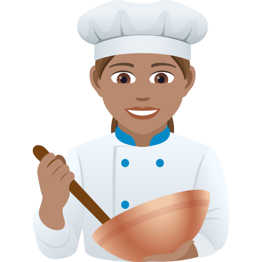 Повариха: средний тон кожи для JoyPixels 9.0