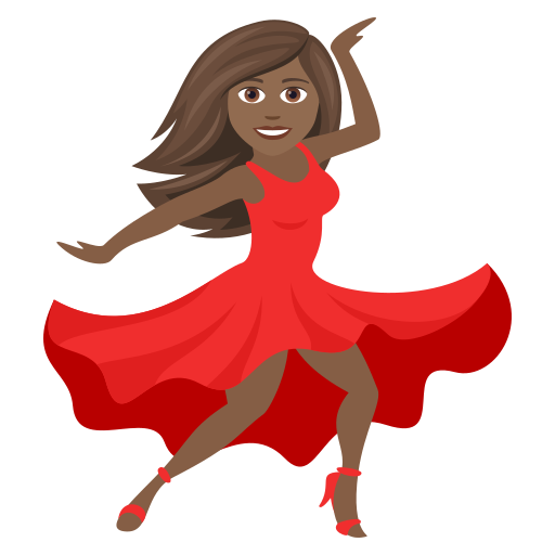 Танцующая женщина: темный тон кожи для JoyPixels 9.0