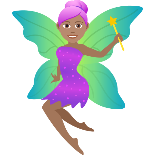 Жінка-фея: середній тон шкіри для JoyPixels 9.0