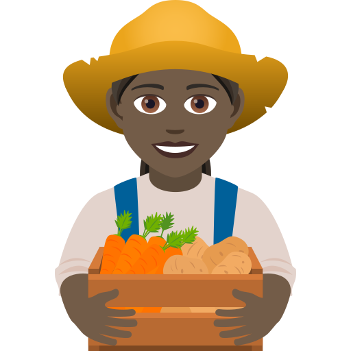 Woman Farmer: Dark Skin Tone для JoyPixels 9.0