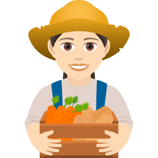 Жінка-фермер: дуже світлий тон шкіри для JoyPixels 9.0