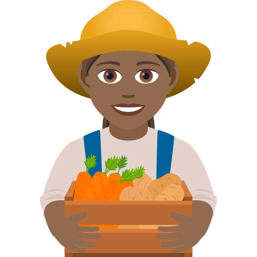 Женщина-фермер: темный тон кожи для JoyPixels 9.0