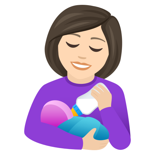 Кормящая женщина: очень светлый тон кожи для JoyPixels 9.0