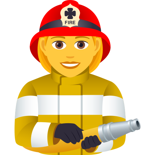 Жінка-пожежник для JoyPixels 9.0